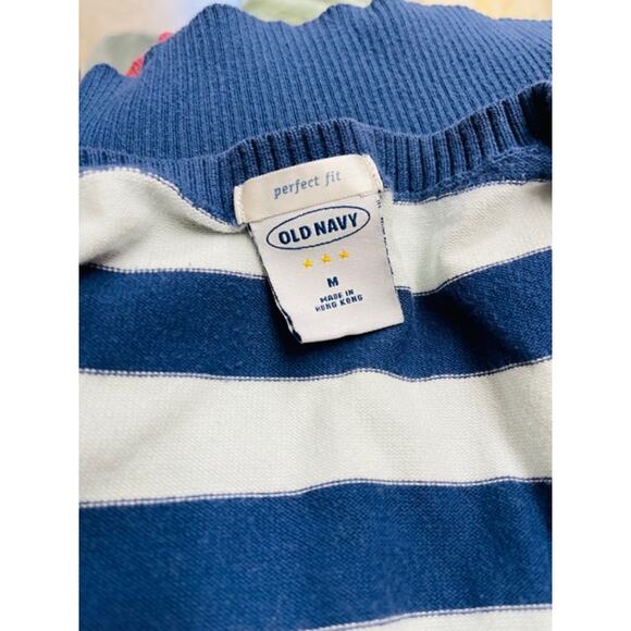 Old Navy Striped Lightweight Cotton Knit Sweater- Size M - Picture 3 of 3